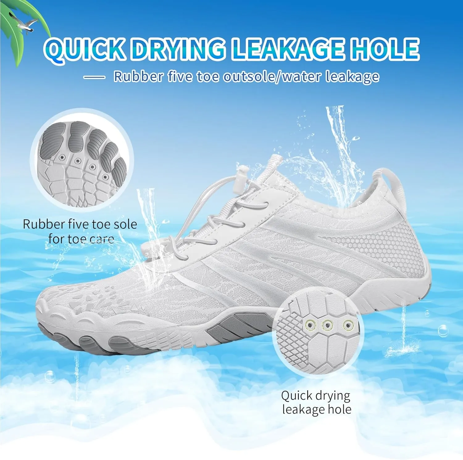 Hike Barefoot Shoes for Women Men, Breathable Non-Slip Athletic Footwear, Wide Toe Water Shoes for Hiking, Non-Slip Neuropathy Shoes for Women Men, Grounded Comfort wear