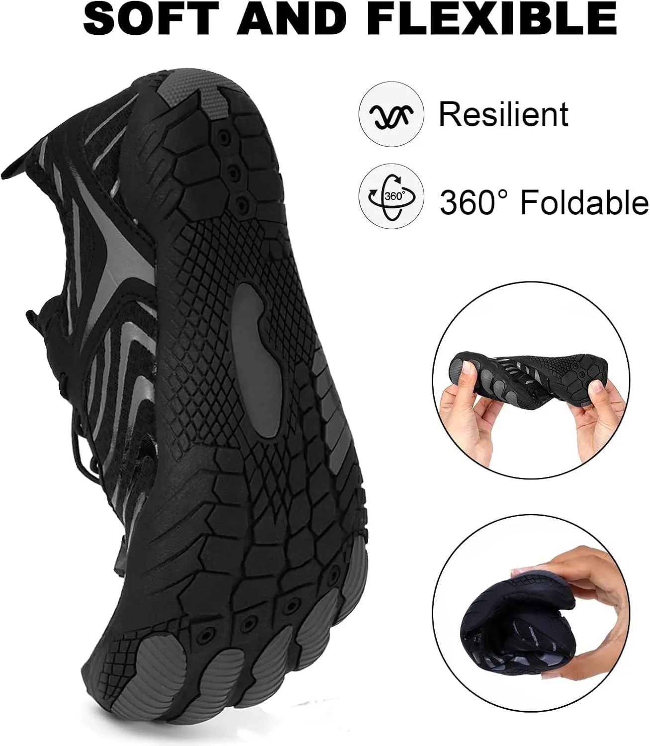 Hike Barefoot Shoes for Women Men Pro-Healthy&Non-Slip Footwear Waterproof Trail Running Wide Toe Water Shoes
