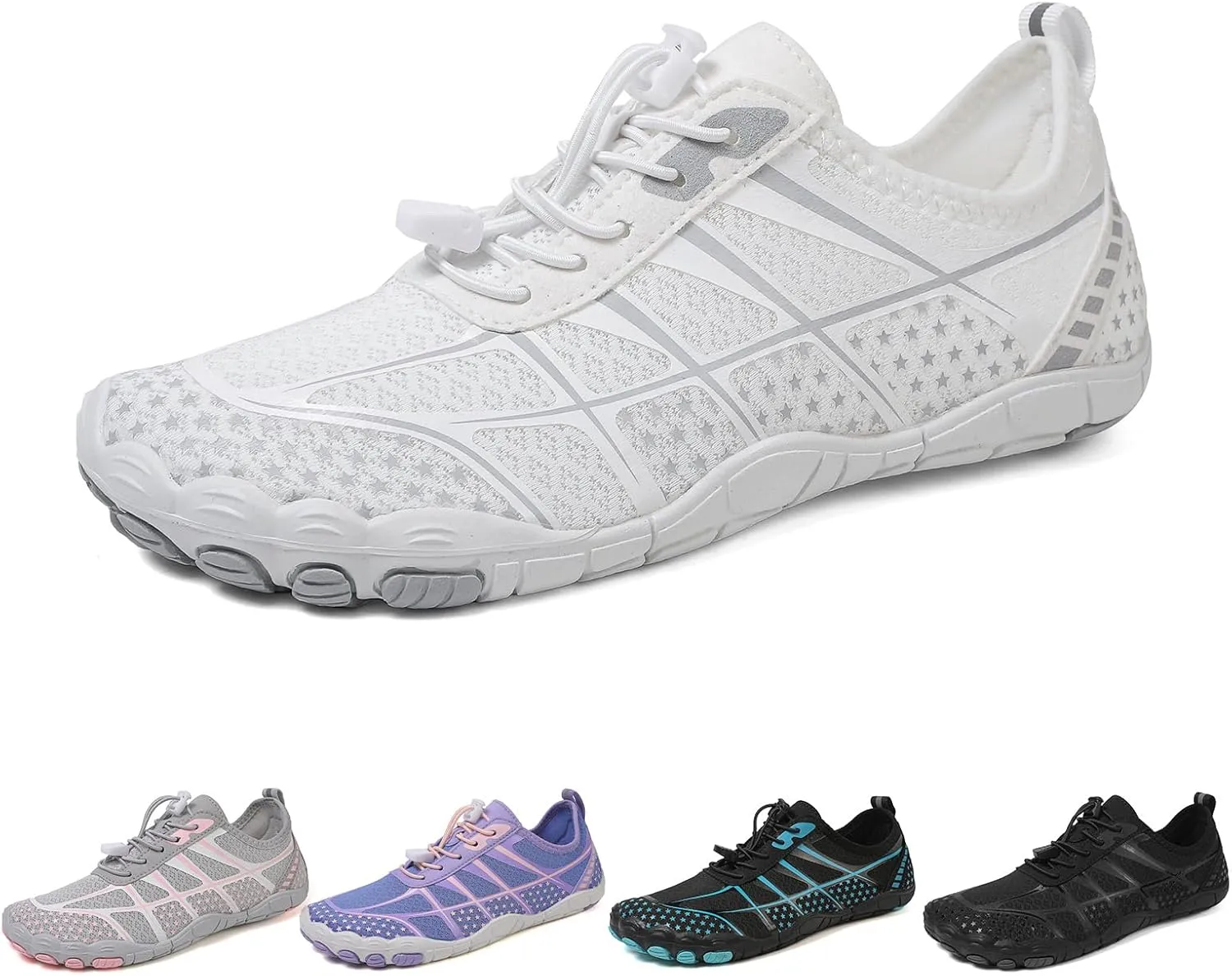 Hike Barefoot Shoes for Women Men Tie Lace Up Non Slip Sneakers Lightweight Swimming Running Hiking Wear Shoes Casual Summer Outdoor Leisure Womens Sneakers