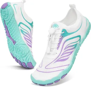 Hike Barefoot Water Swim Shoes for Women Men Footwear, Beach Sports Quick Dry Aqua Wide Toe Box Non-Slip Athletic Shoes for Pool River Hiking Diving Surfing Kayaking Boating Fishing Water Sports Gym