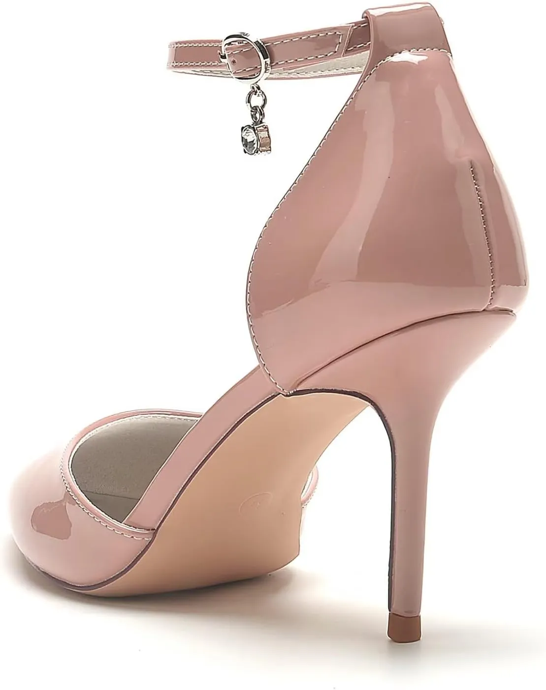 HNVAVQ Women's High Heels Closed Toe Stiletto Court Shoes Sexy Rhinestone Ankle Strap Pumps Patent Leather Wedding Bridal Party Dress Shoes