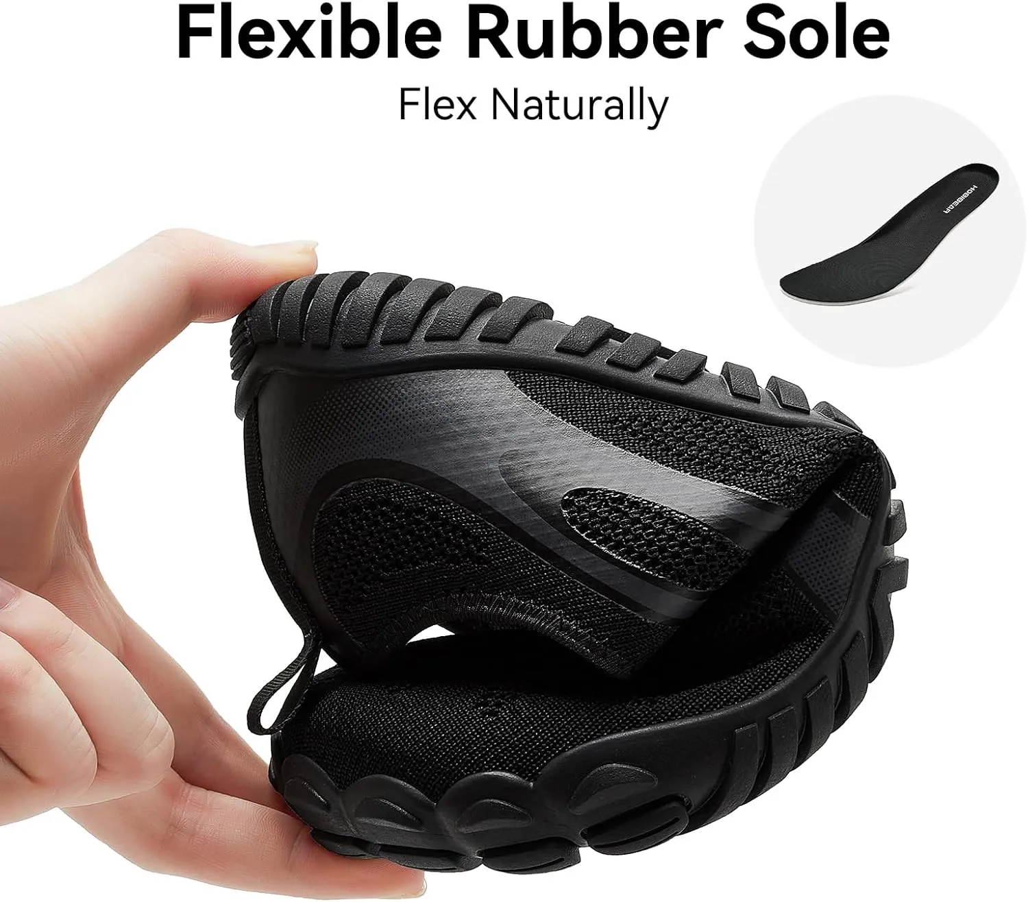 HOBIBEAR Barefoot Shoes for Women Men Wide Toe Box Zero Drop Cross-Training Minimalist Unisex