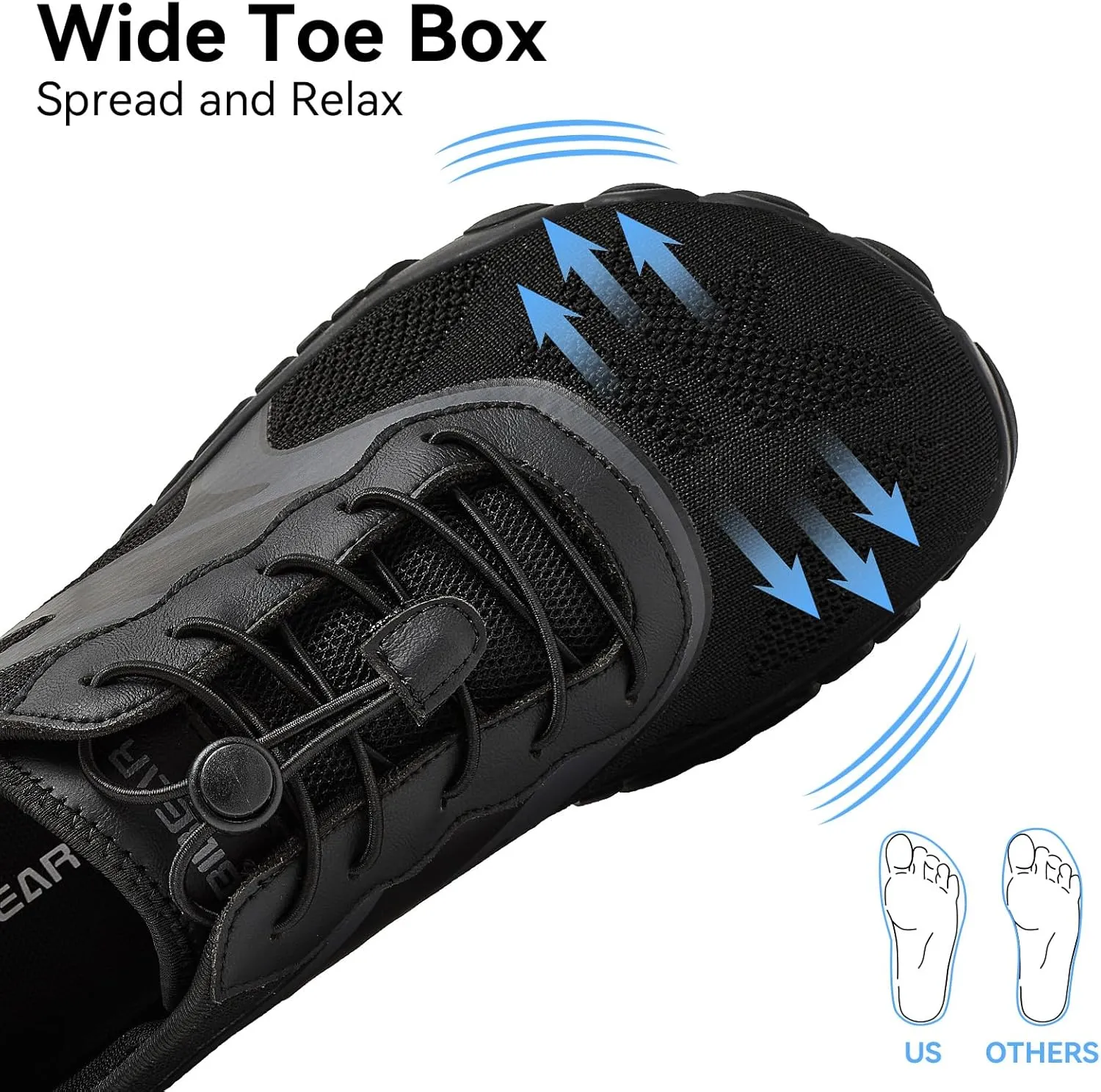 HOBIBEAR Barefoot Shoes for Women Men Wide Toe Box Zero Drop Cross-Training Minimalist Unisex