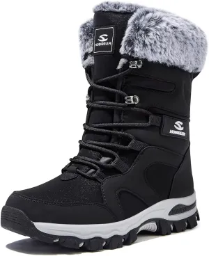 HOBIBEAR Women's Winter Snow Boots | Mid-Calf | Faux Fur | Water Resistant