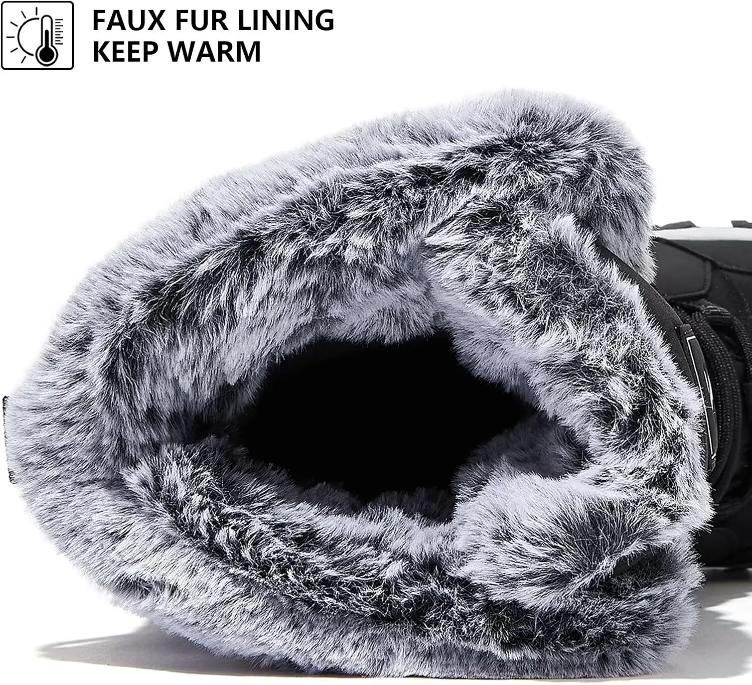 HOBIBEAR Women's Winter Snow Boots | Mid-Calf | Faux Fur | Water Resistant