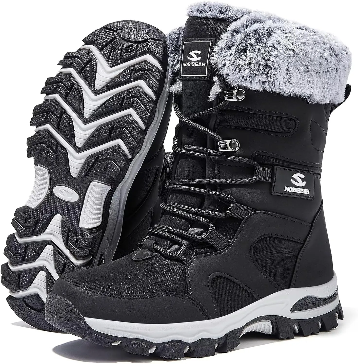 HOBIBEAR Women's Winter Snow Boots | Mid-Calf | Faux Fur | Water Resistant