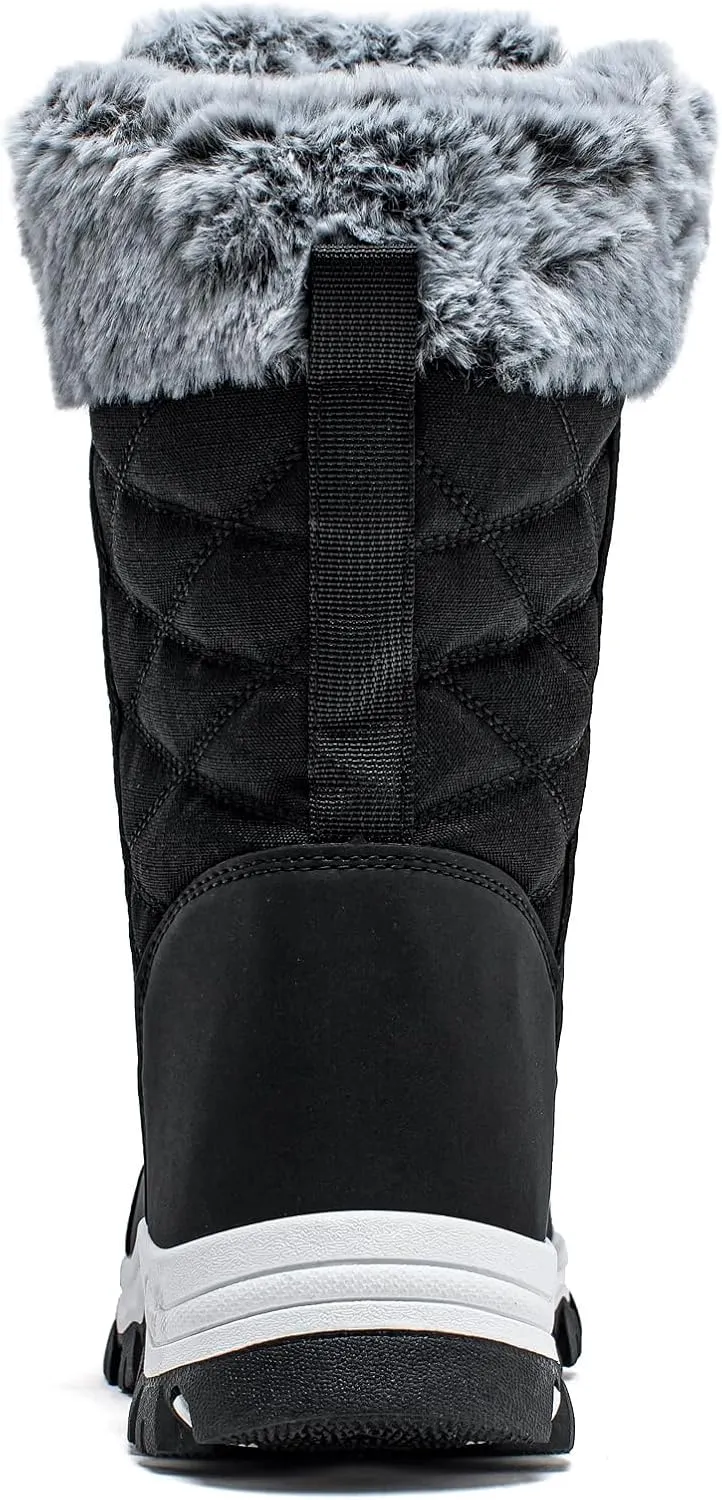 HOBIBEAR Women's Winter Snow Boots Waterproof Lightweight Warm Faux Fur Lined Mid-Calf Booties