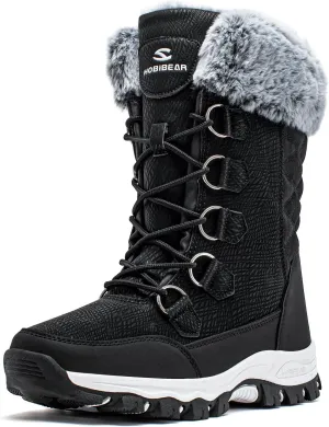 HOBIBEAR Women's Winter Snow Boots Waterproof Lightweight Warm Faux Fur Lined Mid-Calf Booties