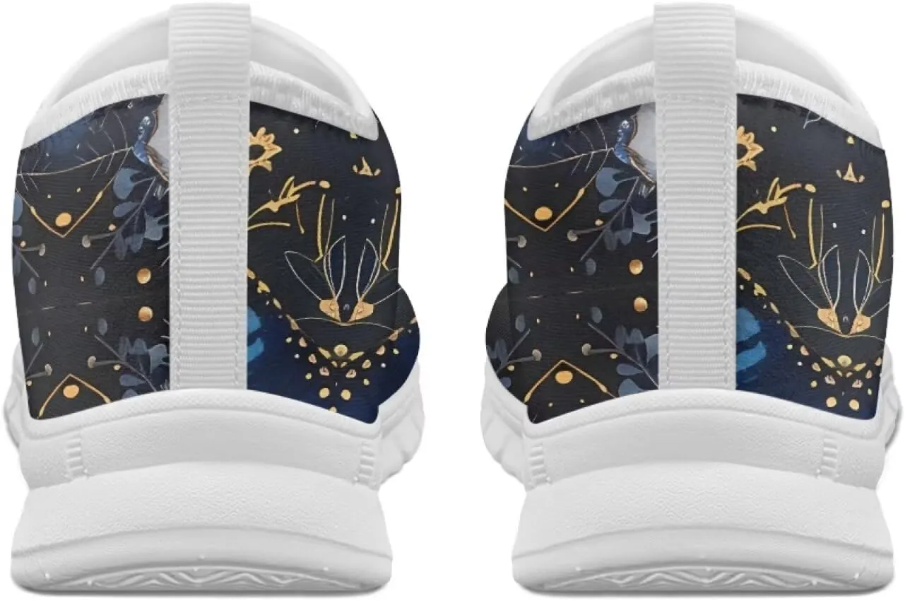 Howilath Butterfly Print Slip on Sneakers Women Running Shoes Loafers Casual Fashion Sneaker House Shoes