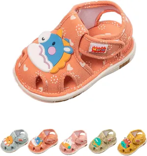 Hrtesus Toddler Squeaky Shoes - Boys & Girls, Anti-Slip Rubber Sole Walking Shoes
