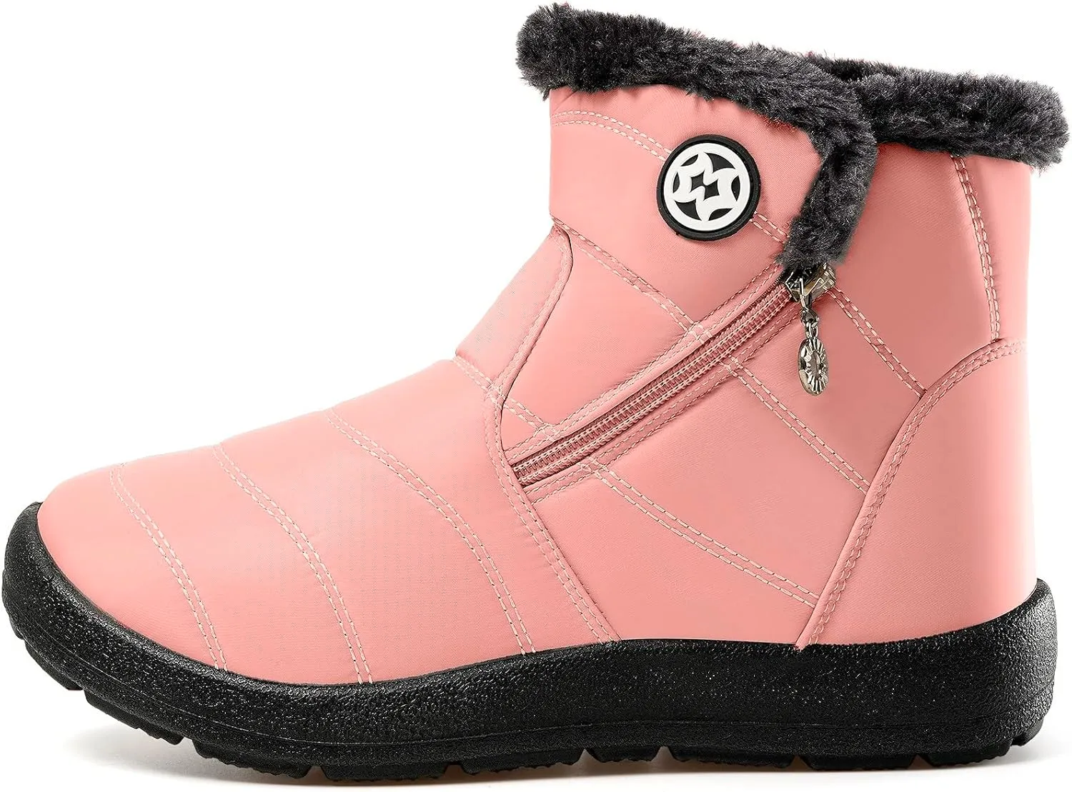 Hsyooes Womens Warm Fur Lined Winter Snow Boots Waterproof Ankle Boots Outdoor Booties Comfortable Shoes for Women