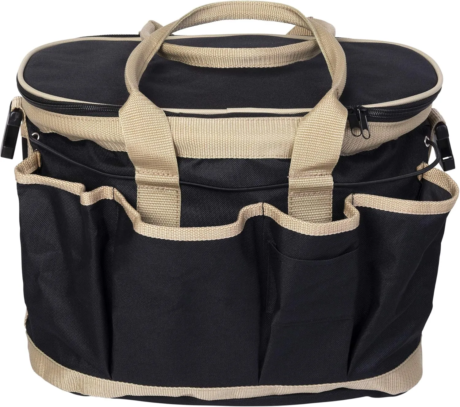 Huntley Equestrian Deluxe Grooming Bag Perfectly Designed Easy Access Multi Pocket Zipper Top Closure Double Handles Shoulder Strap Exterior Pockets