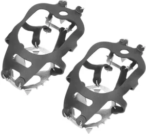 Ice Snow Grips 18 Teeth Fishing Snow Shoe Spiked Grips Cleats Crampons Winter Climbing Camping Anti Slip Hiking Snowshoes Shoe Cover Ice Grips for Shoes