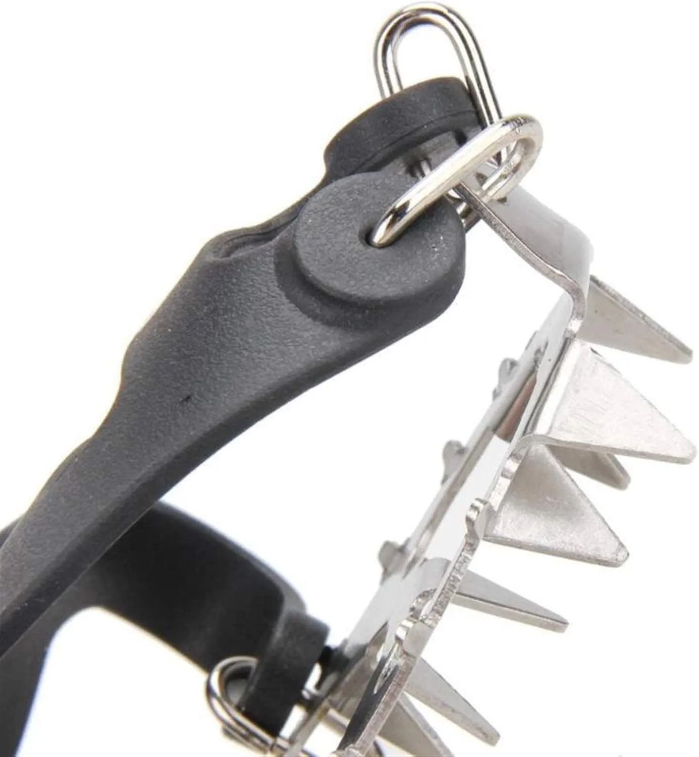Ice Snow Grips 18 Teeth Fishing Snow Shoe Spiked Grips Cleats Crampons Winter Climbing Camping Anti Slip Hiking Snowshoes Shoe Cover Ice Grips for Shoes