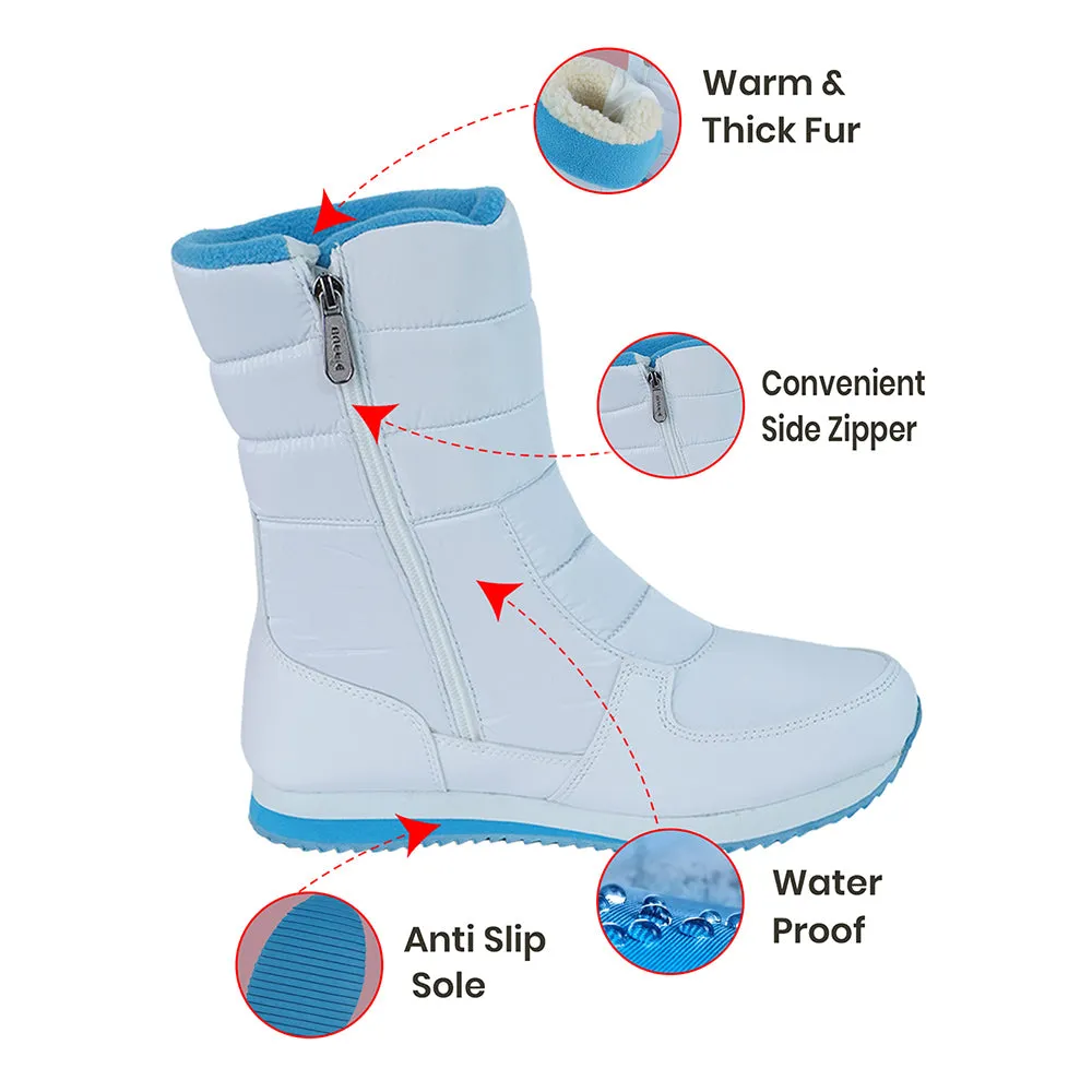 Icy Blue Waterproof Winter Snow Boots for Men and Women for Minus degree temperature