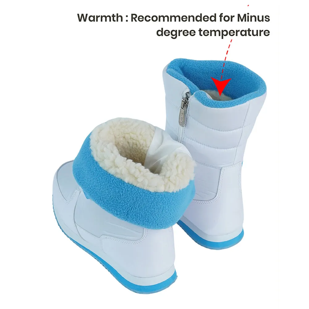 Icy Blue Waterproof Winter Snow Boots for Men and Women for Minus degree temperature