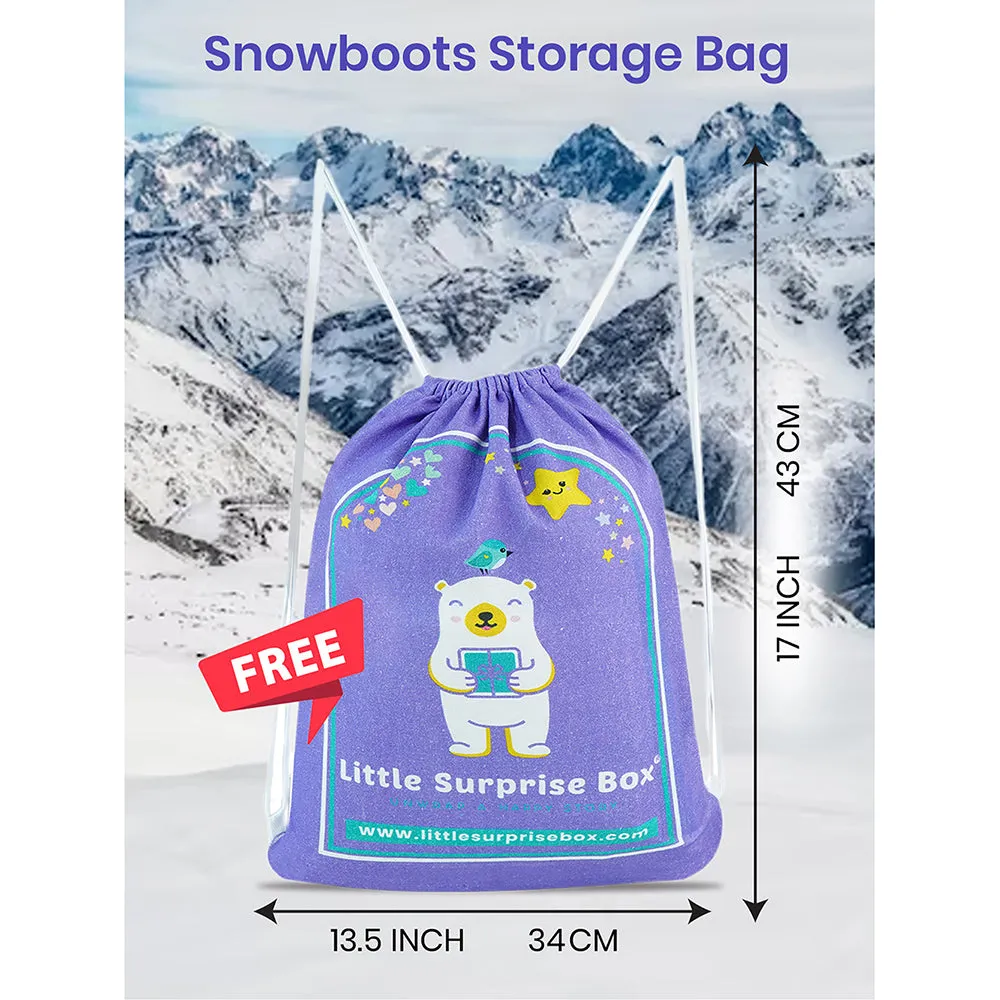 Icy Blue Waterproof Winter Snow Boots for Men and Women for Minus degree temperature
