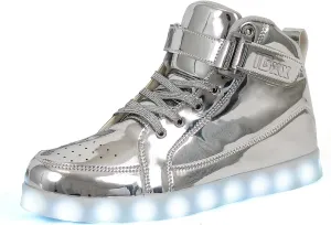 IGxx LED Light Up High Top Sneakers - USB Rechargeable, Glowing, Flashing Shoes for Men, Women & Kids