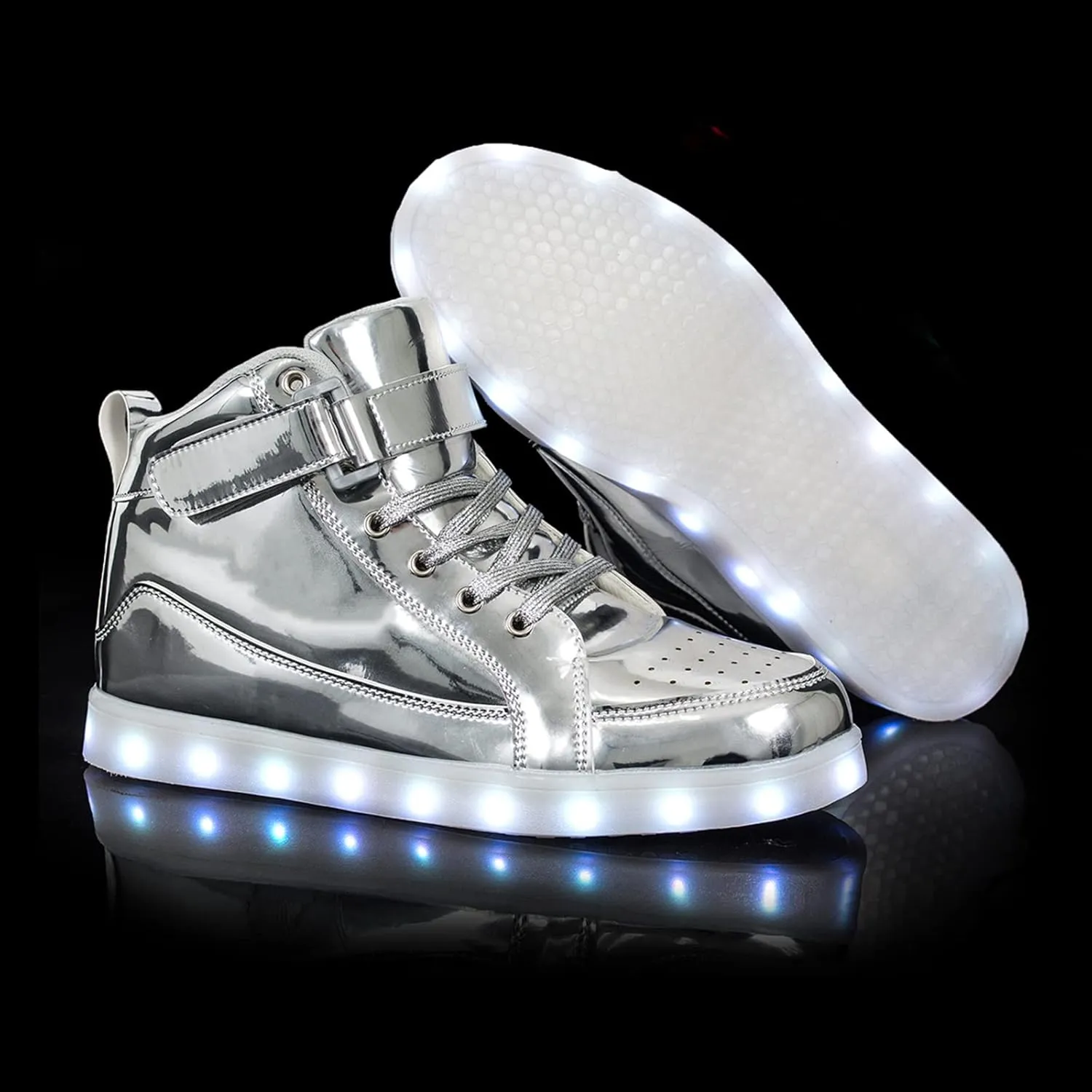 IGxx LED Light Up High Top Sneakers - USB Rechargeable, Glowing, Flashing Shoes for Men, Women & Kids