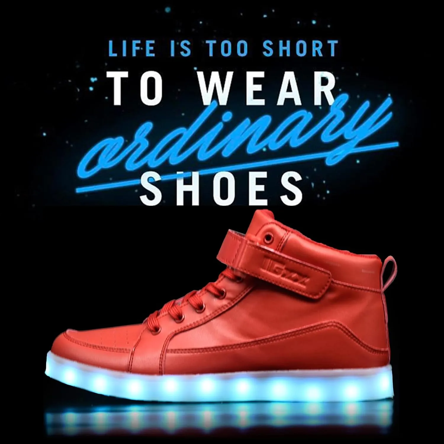 IGxx LED Shoes for Kids Light Up Shoes Boys Girls Fashion High Top LED Lights Sneakers Kids Glowing