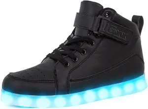 IGxx LED Shoes for Kids Light Up Shoes Boys Girls Fashion High Top LED Lights Sneakers Kids Glowing