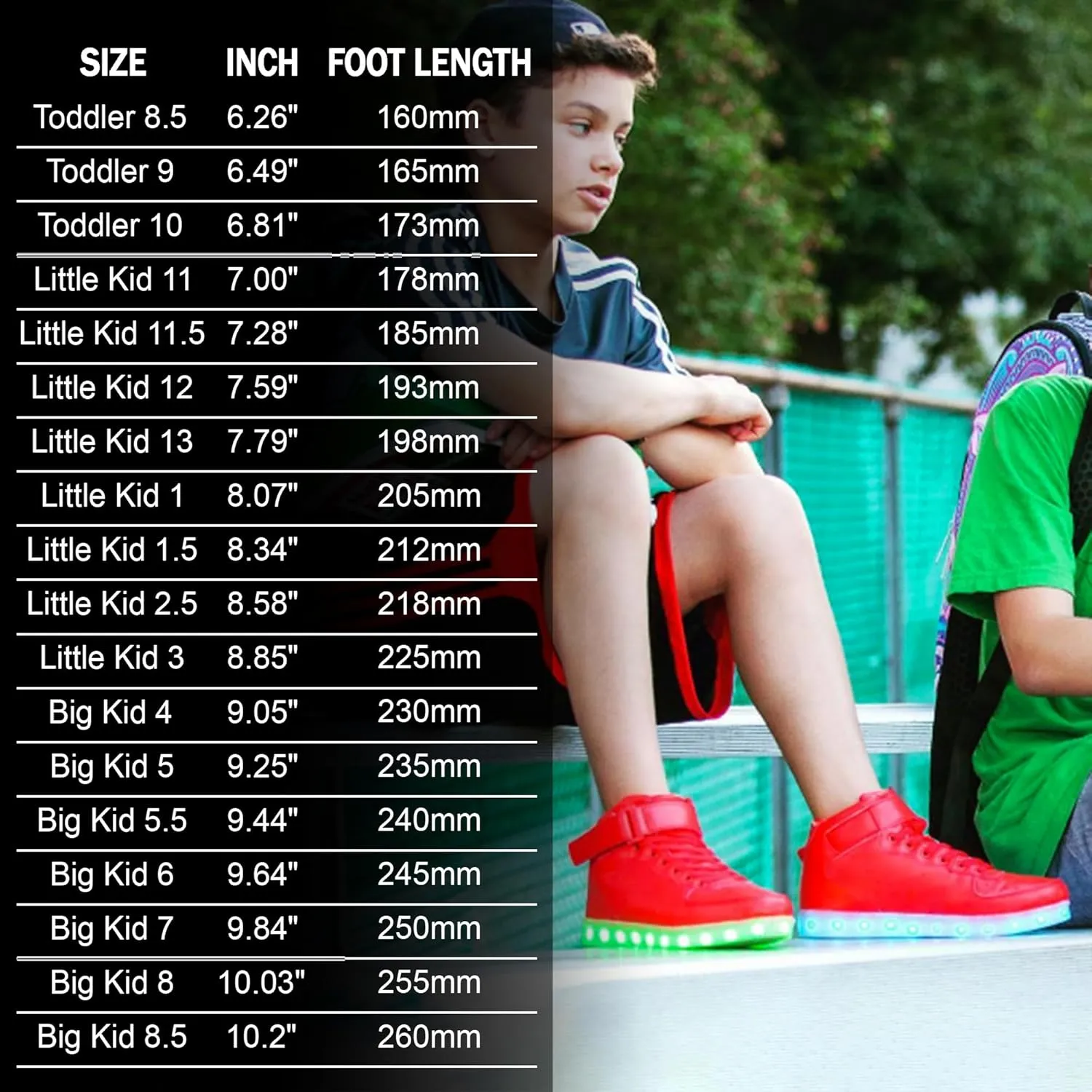 IGxx LED Shoes for Kids Light Up Shoes Boys Girls Fashion High Top LED Lights Sneakers Kids Glowing