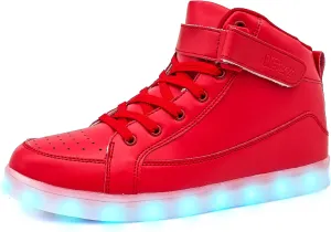 IGxx LED Shoes for Kids Light Up Shoes Boys Girls Fashion High Top LED Lights Sneakers Kids Glowing