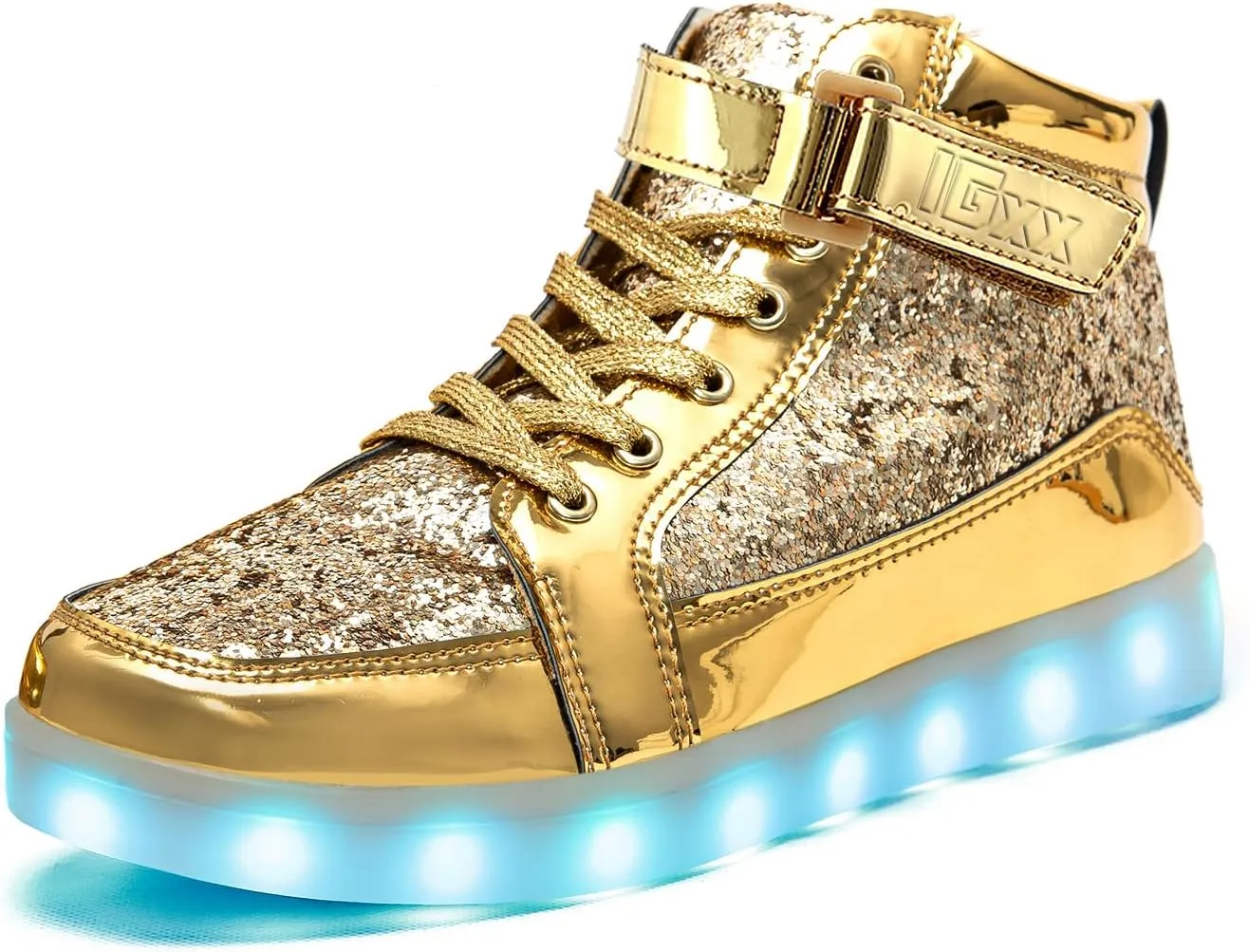 IGxx LED Shoes for Kids Light Up Shoes Boys Girls Fashion High Top LED Lights Sneakers Kids Glowing