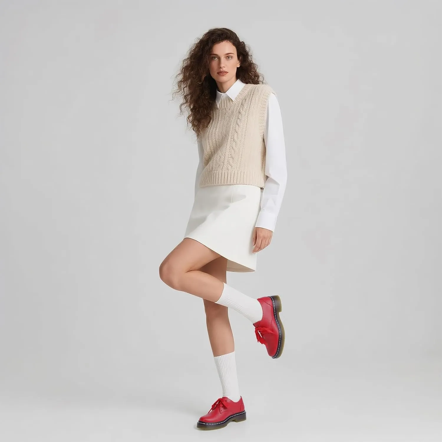 IMPREMEY Mary Janes Oxford Bow Flats Loafers Shoes for Women Round Toe Platform Non-Slip Comfortable Casual Cute Shoes