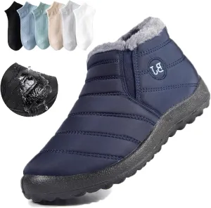 Indicativey Snow Boots, Gallen Winter Boots,Gallen Thermal Boots, Fur Lined Ankle Booties Walking Non Slip Shoes