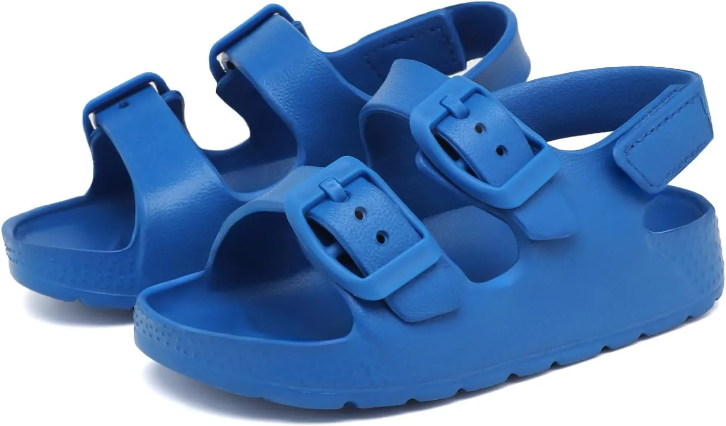 INMINPIN Toddler Boys Girls Buckle Sandals Comfort Open Toe Sandal with Adjustable Back Strap