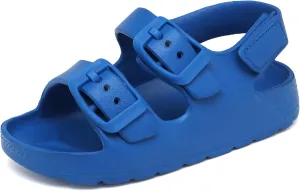 INMINPIN Toddler Boys Girls Buckle Sandals Comfort Open Toe Sandal with Adjustable Back Strap