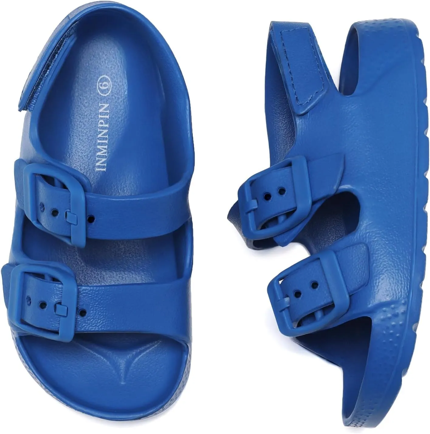 INMINPIN Toddler Boys Girls Buckle Sandals Comfort Open Toe Sandal with Adjustable Back Strap