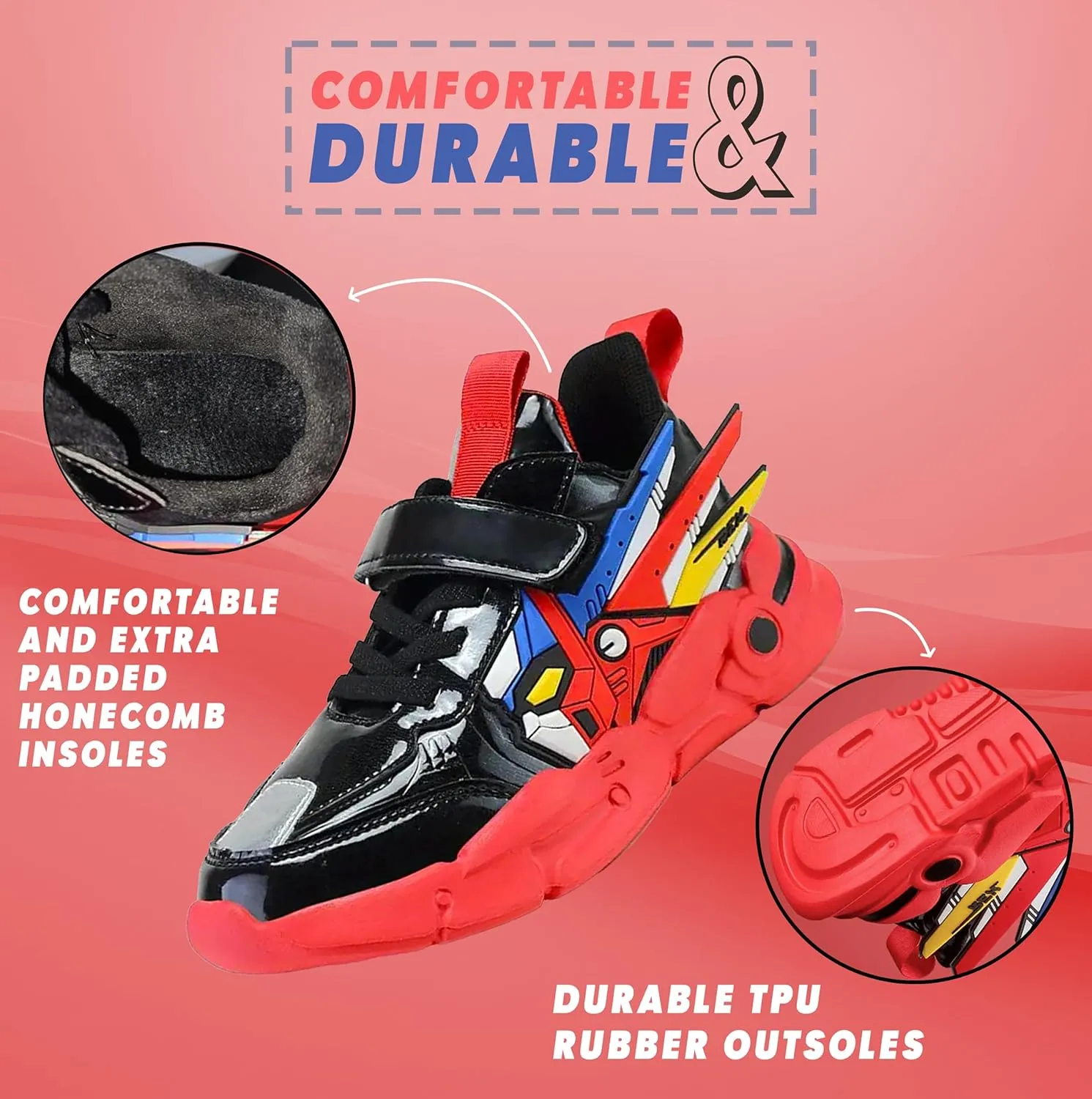 IYASA Unisex Kids Sneakers - Waterproof Kids Hiking Shoes - Breathable and Non-Slip Kids Running Shoes - Kids Tennis Shoes & Kids Basketball Shoes