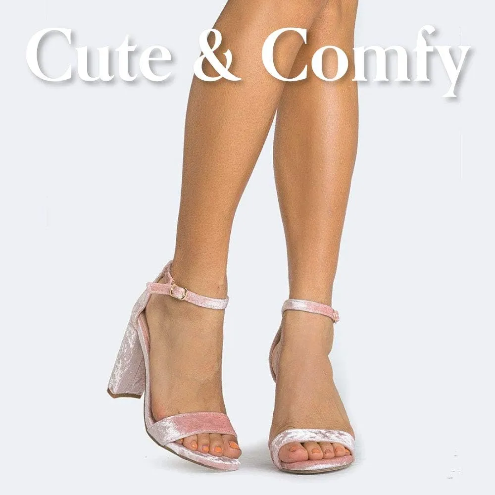 J. Adams Shirley Heels for Women - Ankle Strap High Heel Dressy Sandals