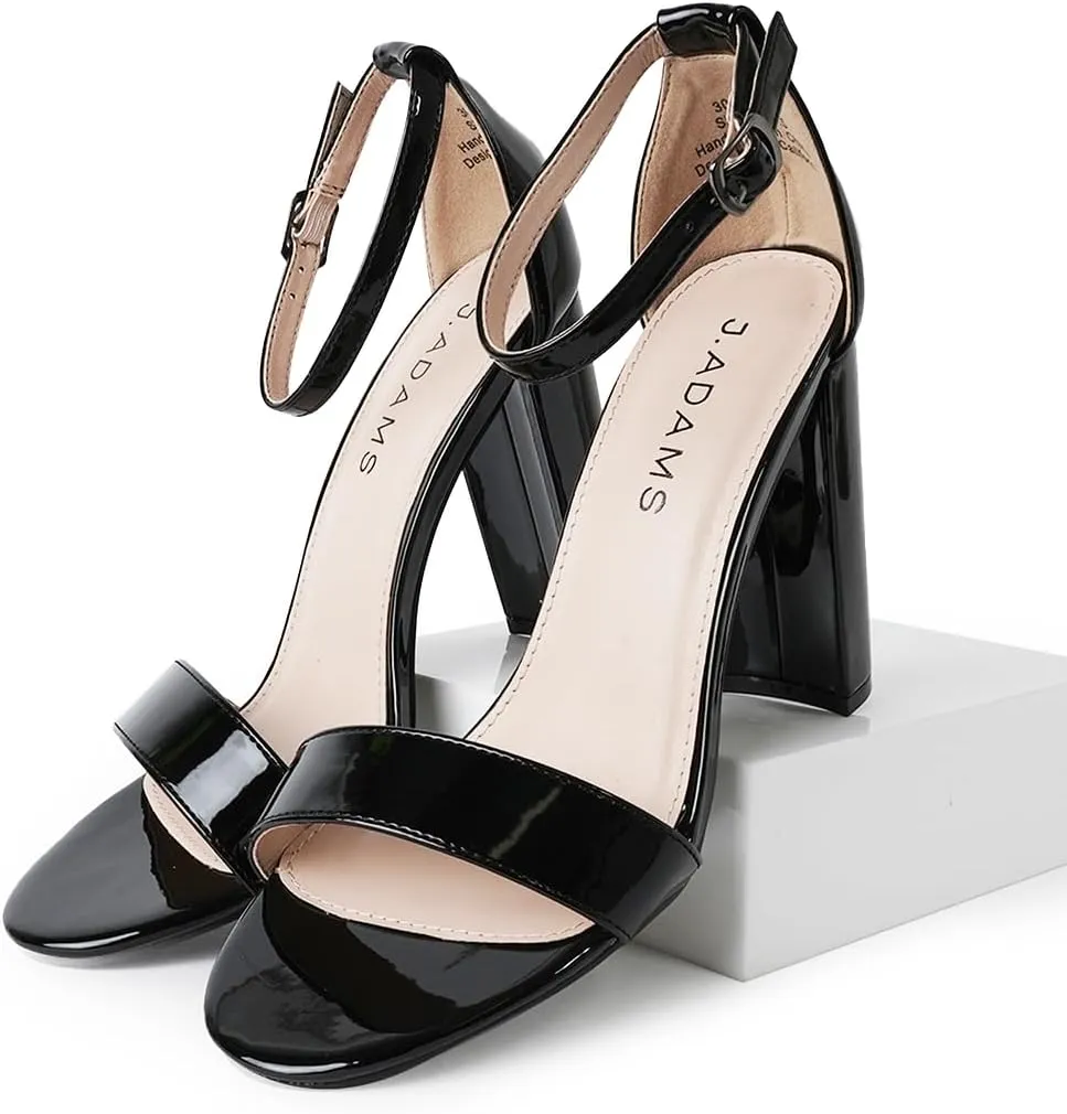 J. Adams Shirley Heels for Women - Ankle Strap High Heel Dressy Sandals