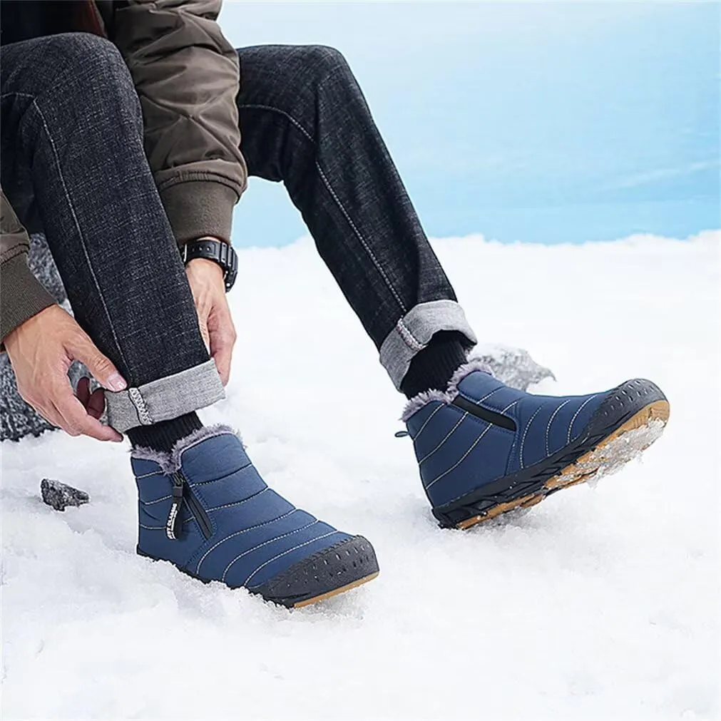 Jakcuz Women Winter Snow Boots Zip Up Fur Lined Warm Ankle Boot Outdoor Anti-slip Waterproof Comfortable Short Boot