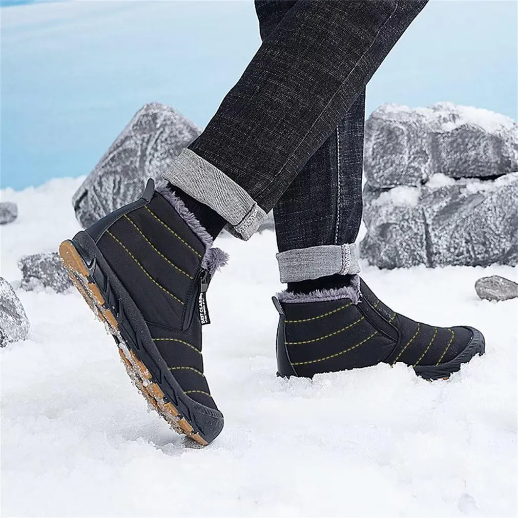 Jakcuz Women Winter Snow Boots Zip Up Fur Lined Warm Ankle Boot Outdoor Anti-slip Waterproof Comfortable Short Boot