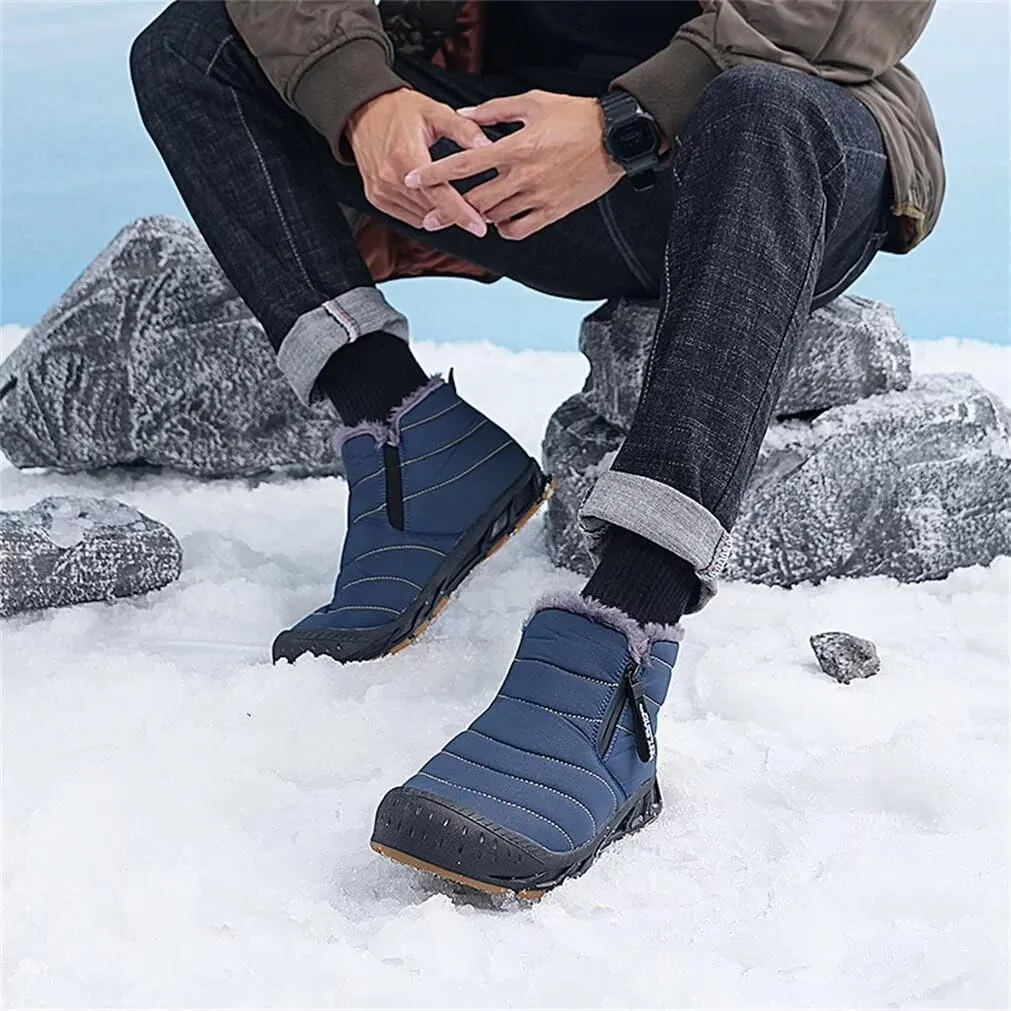 Jakcuz Women Winter Snow Boots Zip Up Fur Lined Warm Ankle Boot Outdoor Anti-slip Waterproof Comfortable Short Boot