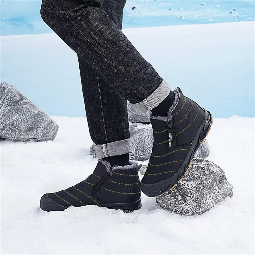 Jakcuz Women Winter Snow Boots Zip Up Fur Lined Warm Ankle Boot Outdoor Anti-slip Waterproof Comfortable Short Boot