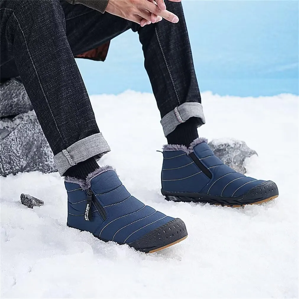 Jakcuz Women Winter Snow Boots Zip Up Fur Lined Warm Ankle Boot Outdoor Anti-slip Waterproof Comfortable Short Boot