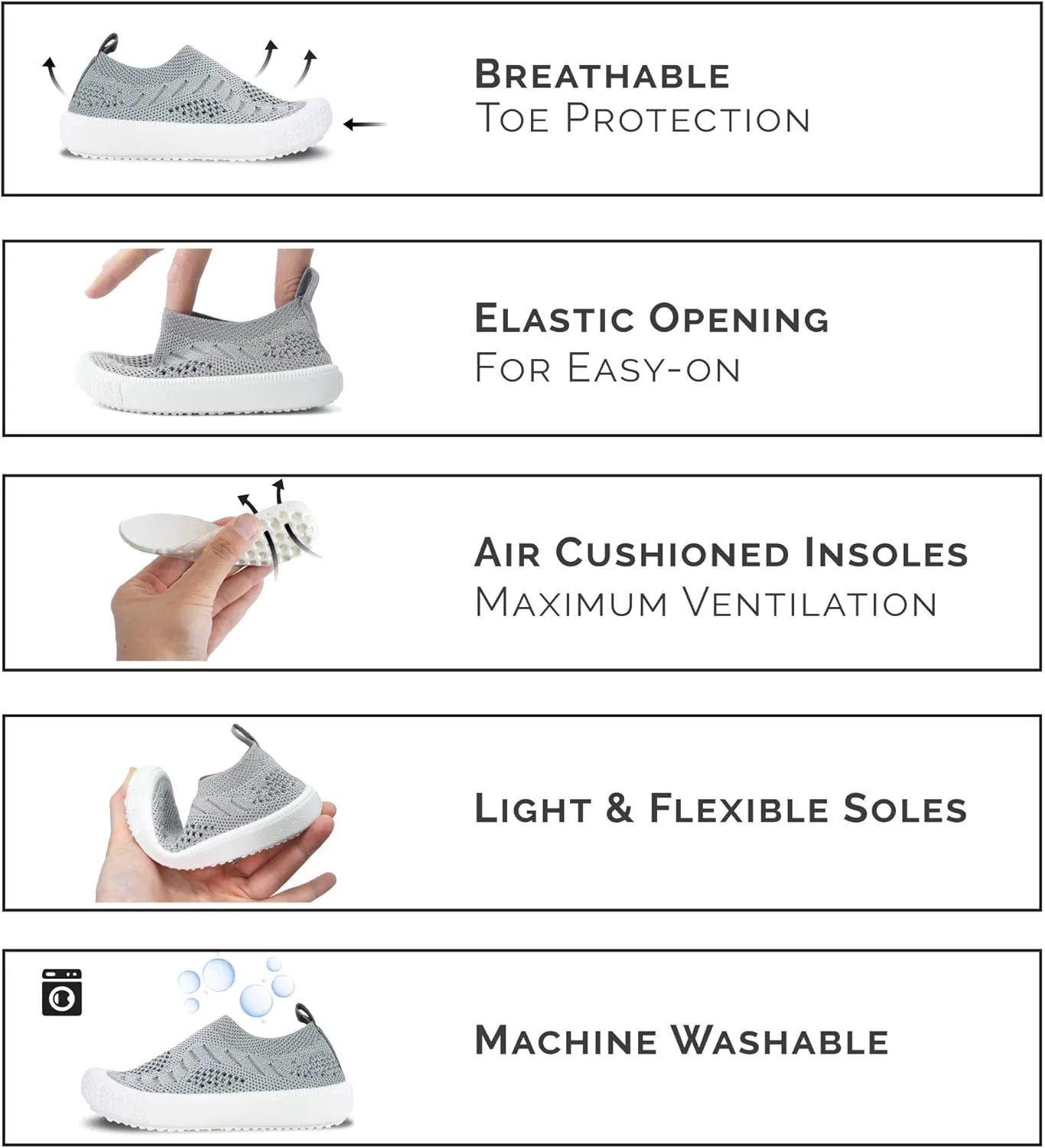 JAN & JUL Machine Washable Knit Shoes | Breathable Light-Weight Sneakers (Baby/Toddler/Little Kid)