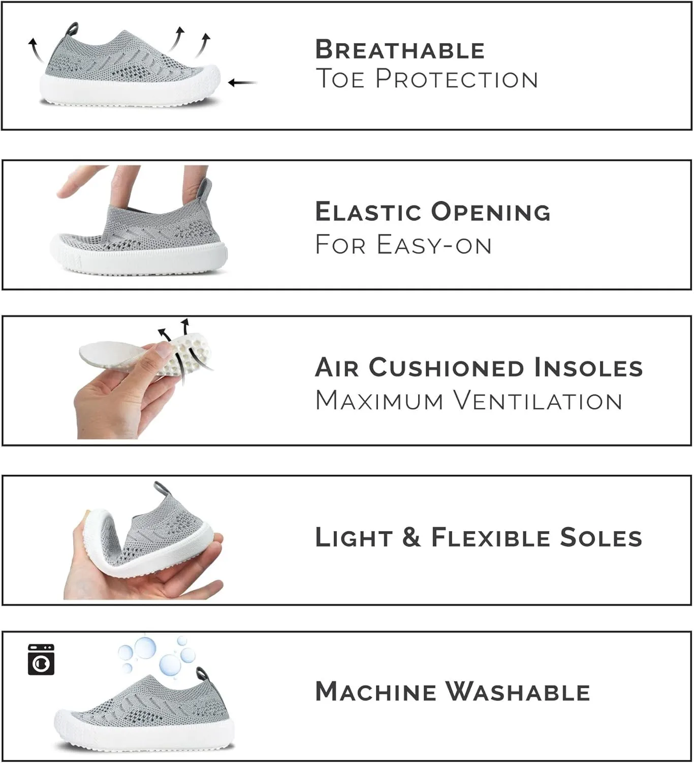 JAN & JUL Machine Washable Knit Shoes | Breathable Light-Weight Sneakers (Baby/Toddler/Little Kid)