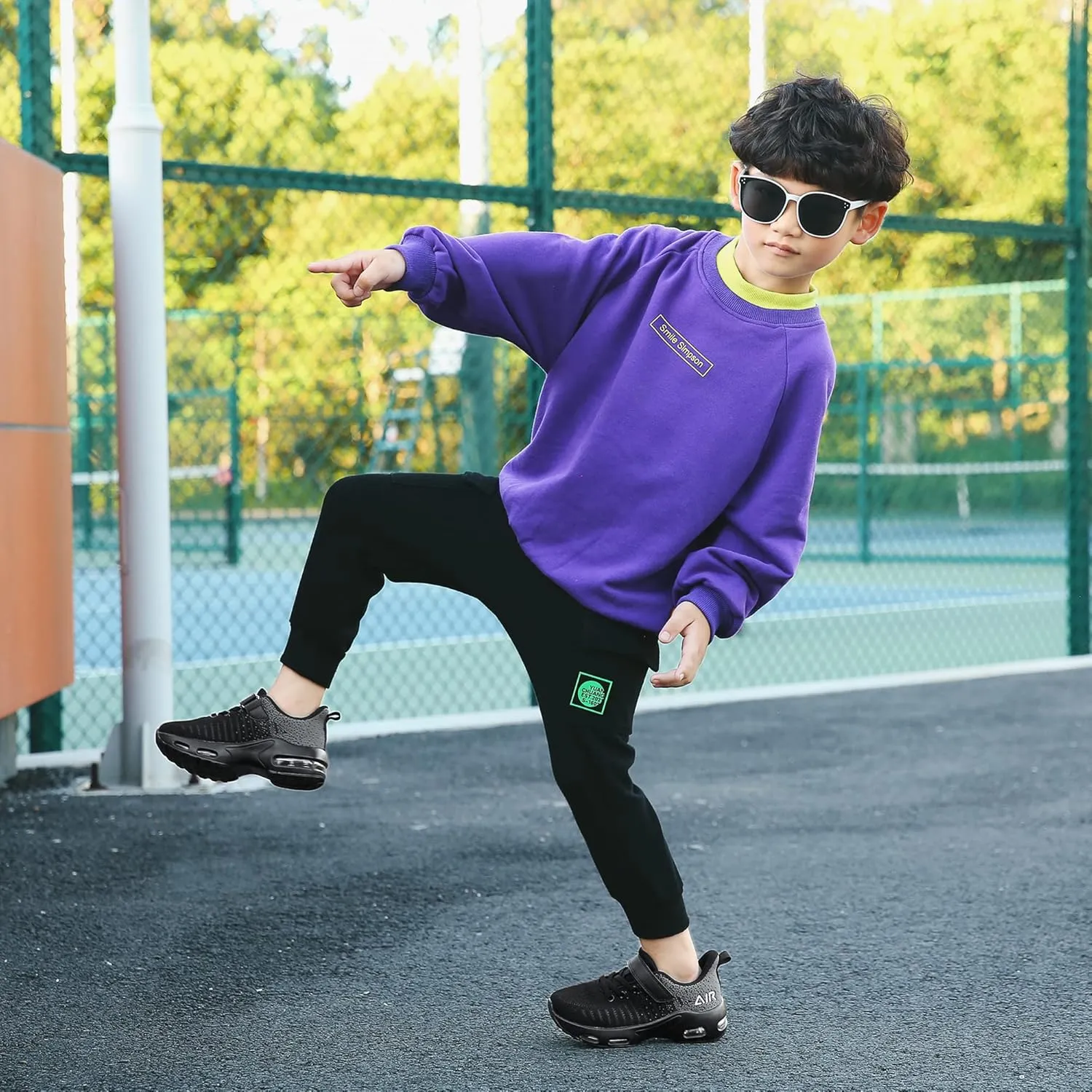 JARLIF Kids Athletic Tennis Running Shoes Breathable Sport Air Gym Jogging Sneakers for Boys & Girls