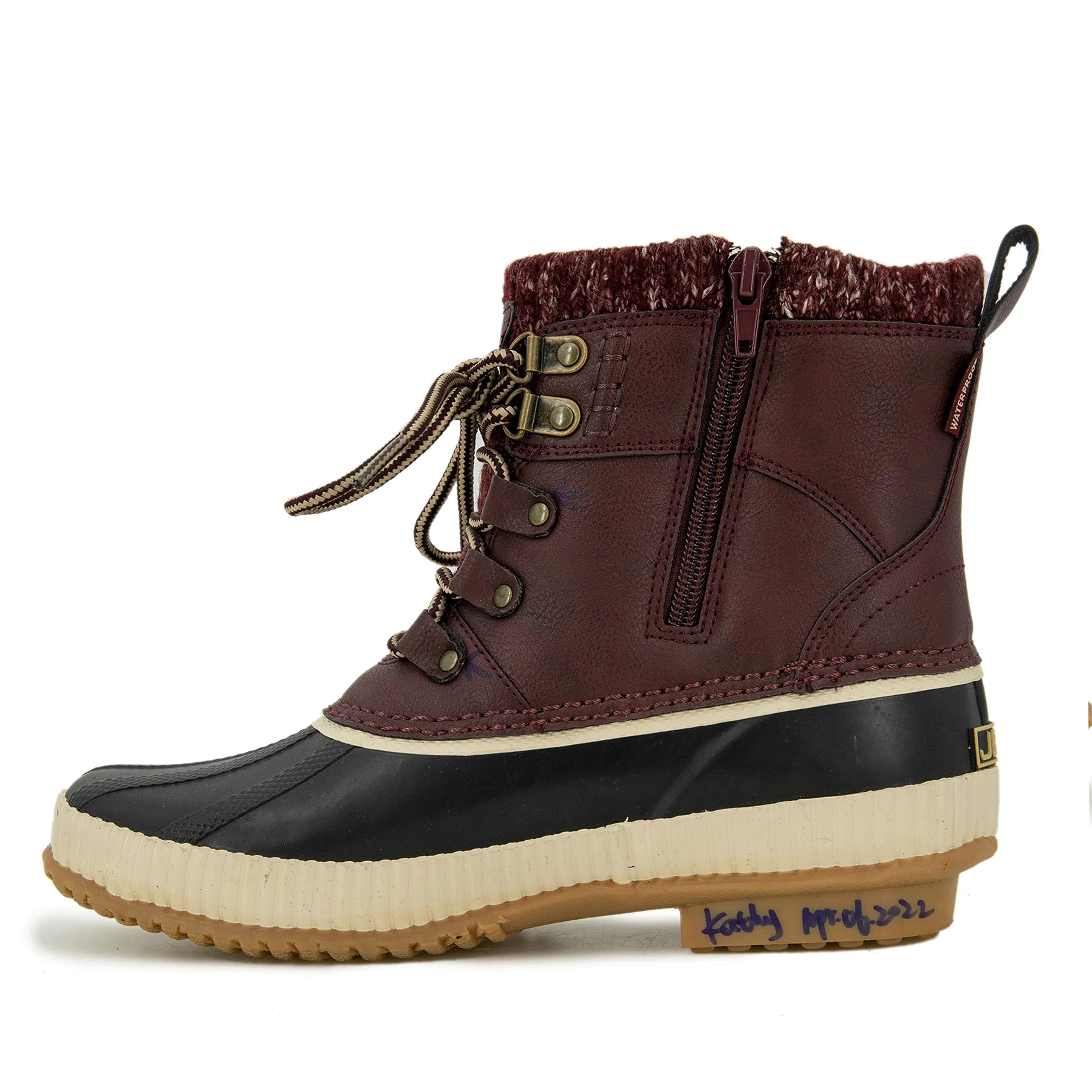 JBU by Jambu Women's Athena Waterprroof Snow Boot, Burgundy, 8.5