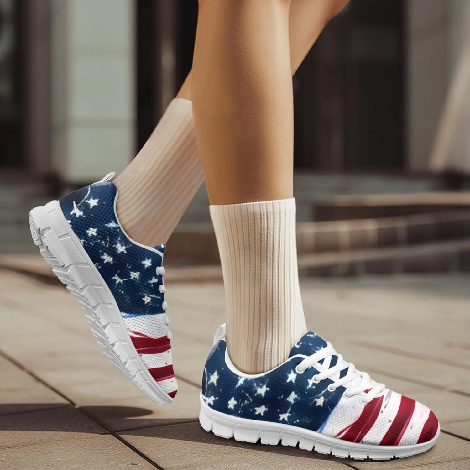 Jeiento Women Trainers Sports Running Shoes Causal Travel Walking Flat Shoe Lace-up Breathable for Lady Teenager Girls