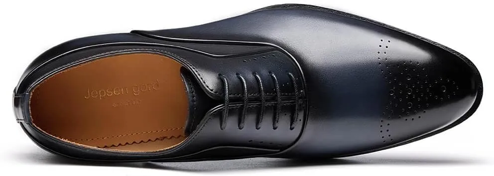 Jepsengord Men's Dress Shoes Genuine Leather Oxfords Luxury Formal Business Suit Shoes with Blake Rapid Stitch