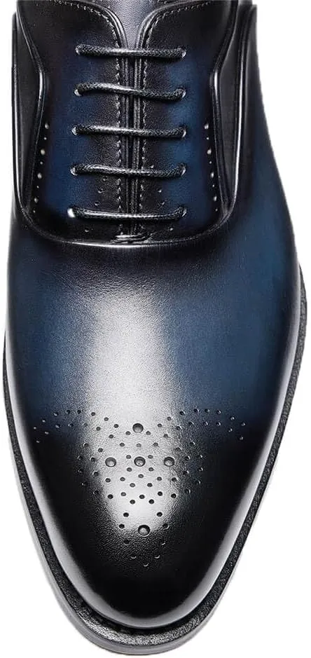 Jepsengord Men's Dress Shoes Genuine Leather Oxfords Luxury Formal Business Suit Shoes with Blake Rapid Stitch