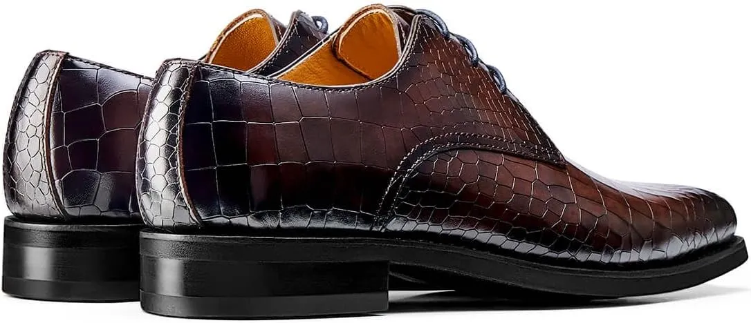 Jepsengord Men's Dress Shoes Genuine Leather Oxfords Luxury Formal Business Suit Shoes with Blake Rapid Stitch