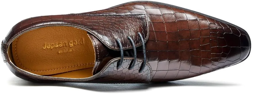 Jepsengord Men's Dress Shoes Genuine Leather Oxfords Luxury Formal Business Suit Shoes with Blake Rapid Stitch